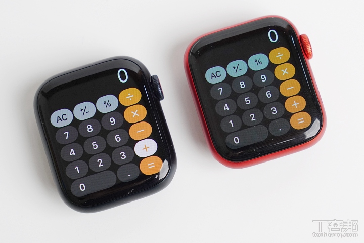 左為 Apple Watch Series 7，右為 Apple Watch Series 6