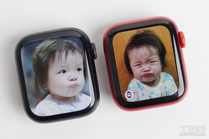 左為 Apple Watch Series 7，右為 Apple Watch Series 6