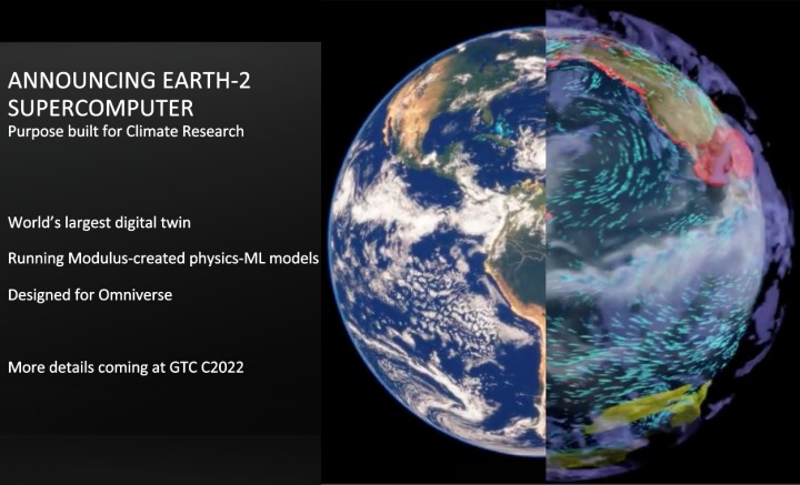 NVIDIA也在SC21預告將在2022年的GTC帶來更多Earth-2地球數位生的資訊。