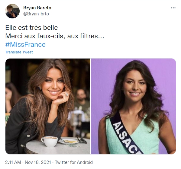 法國小姐參賽者在Instagram修圖太猛與官方照差異大，前法國小姐警告：你們不是在參加PS大賽