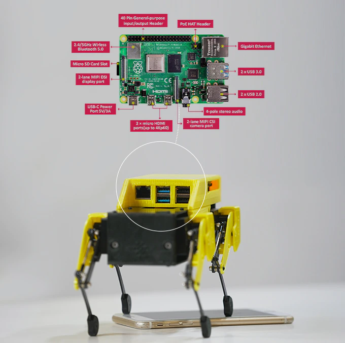 開源的樹莓派的微型機器狗，靈感來自於史丹佛Pupper，群眾募資的價格不到600美元