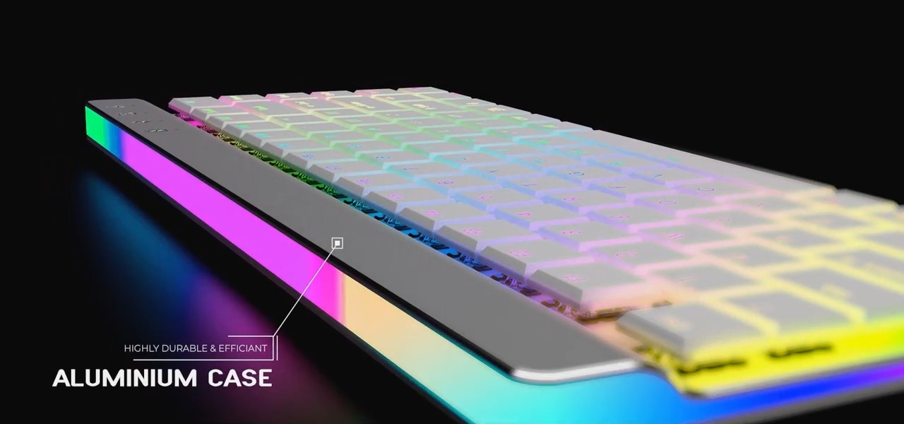 鍵盤四周也有酷炫的RGB流光造型。
