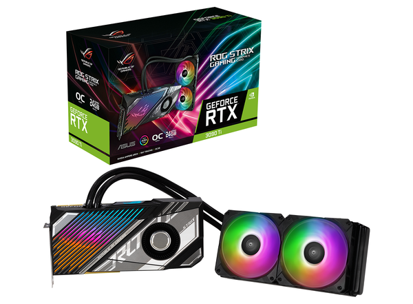 ROG Strix LC GeForce RTX 3090 Ti OC 24GB GDDR6X，建售價：NT$68,990。