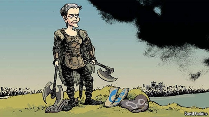 盟反壟斷主管瑪格麗特·瑪格麗特·韋斯塔格格的漫畫形象。圖片來源：經濟人