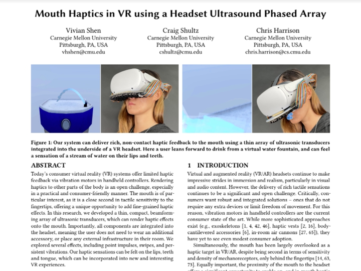 《Mouth Haptics in VR using a Headset Ultrasound Phased Array》論文下載