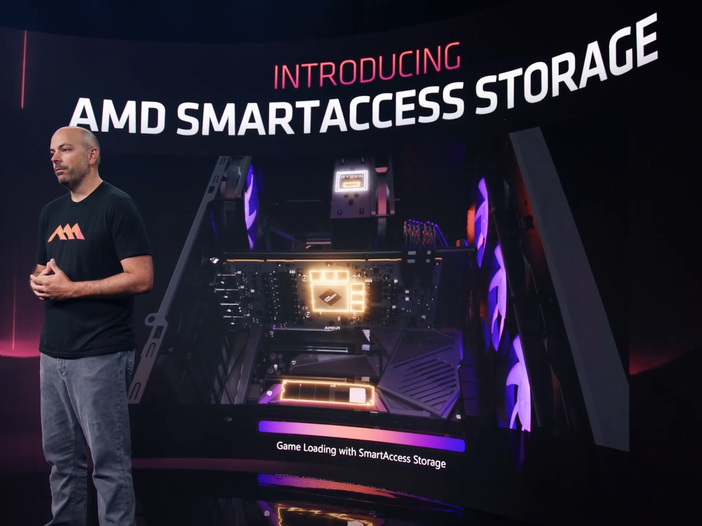 這次則制發表支援Microsoft DirectStorage的SmartAccess Storage技術，能夠加速遊戲讀取與取材質串流的效能。