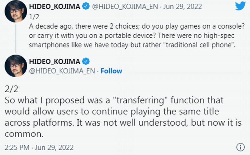 小島秀夫說他十年前就建「跨平台」遊戲功能，但講給高層他們聽不懂