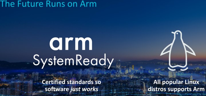 所有主流的Linux發行版本皆支援Arm架構處理器，Arm也藉由SystemReady降低軟體移植工作量。