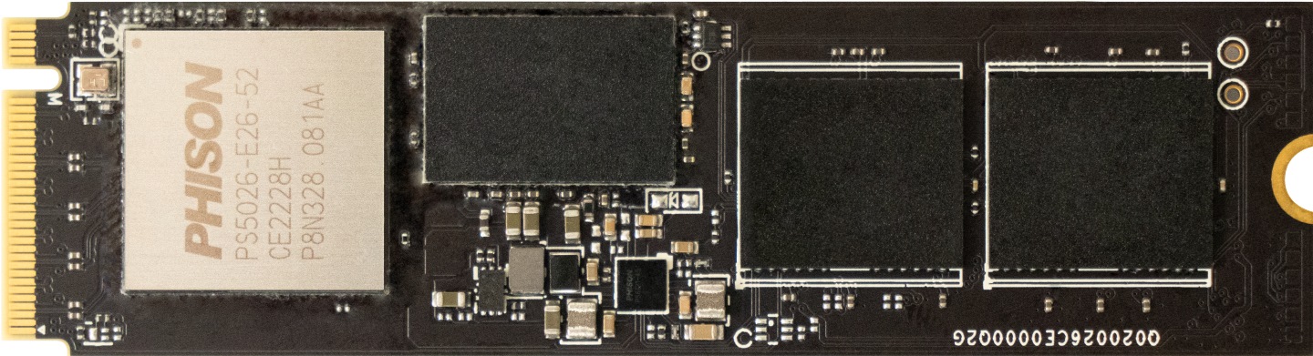 從示意照片可以清楚看到Phison PS5026-E26控制晶片的全貌。