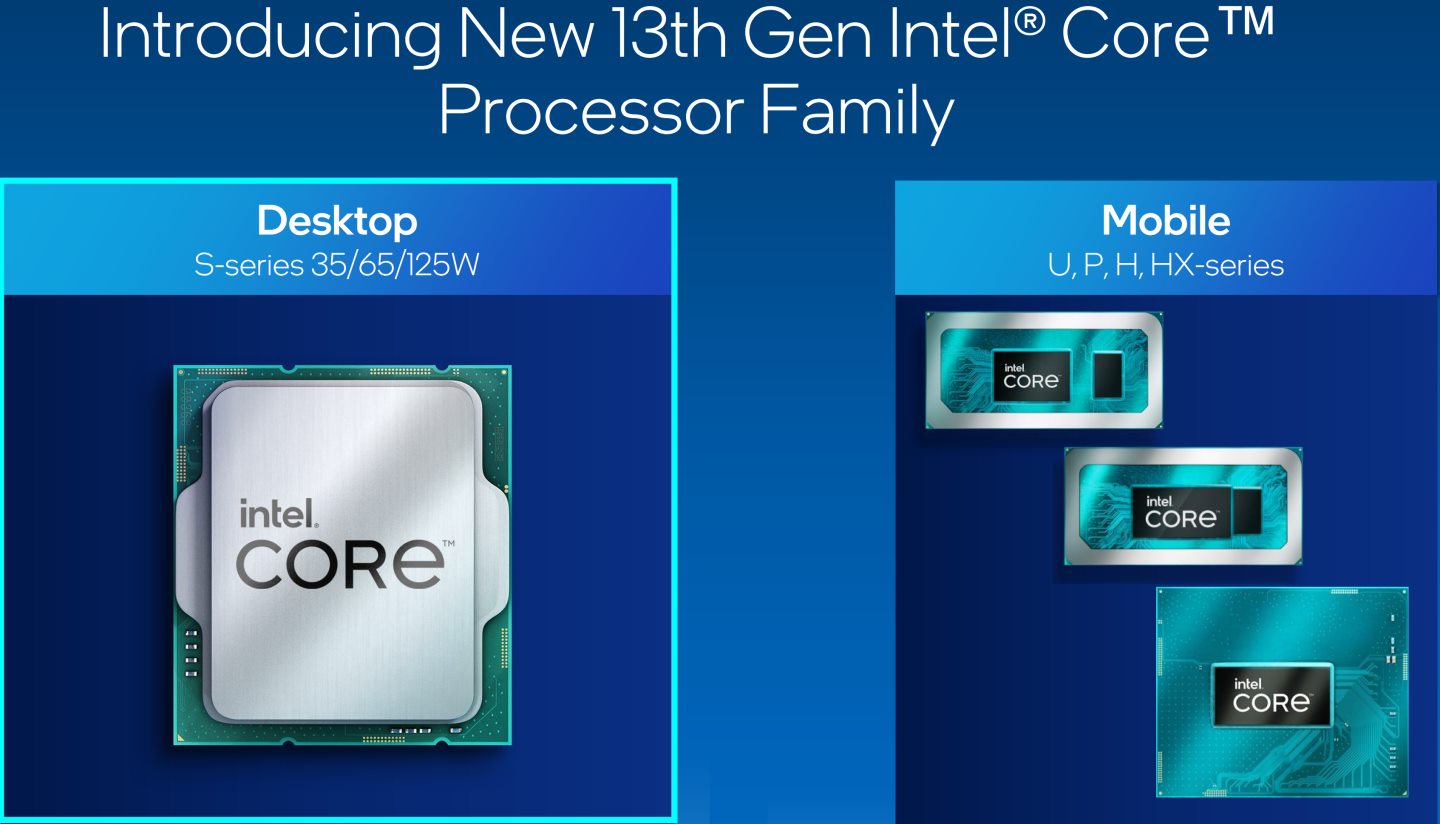 這次Intel率先發表代號為Raptor Lake的第13代Core i桌上型處理器，具有35/65/125W3種TDP層級。