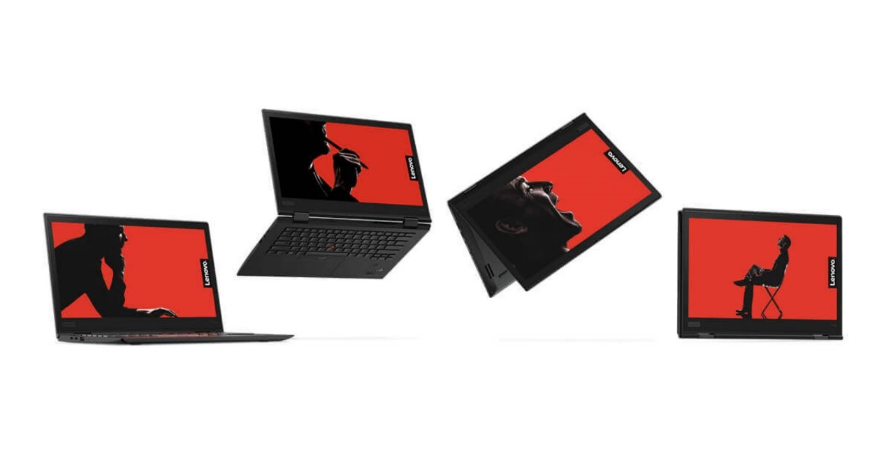 具備二合一功能，螢幕可 360 度翻轉為不同角度與使用形態的 ThinkPad X1 Yoga。