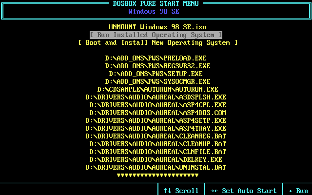 If you encounter a crash during the installation process, you can try to load the disc image file again in the RetroArch main menu, and then select[Run Installed Operating System], and select the image file just created, there is a chance that the installation can be continued successfully. If you can't continue, delete the image file and start from scratch.