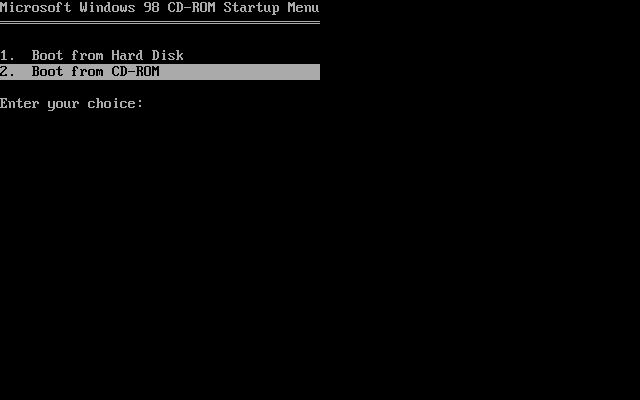接著就會進入Windows安裝程式，玩家需先按下鍵盤的「Scroll Lock」進入Game Focus模式，並透過鍵盤選擇「Boot from CD-ROM」由光碟開機。