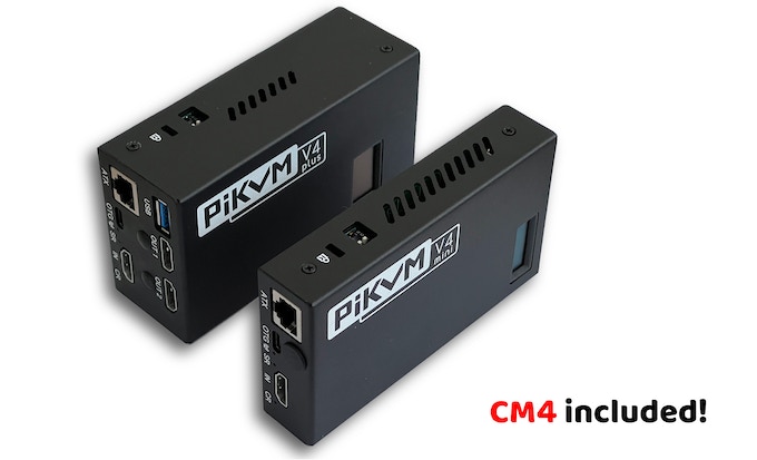 PiKVM V4具有Mini與Plus2種尺寸與功能不同的版本。