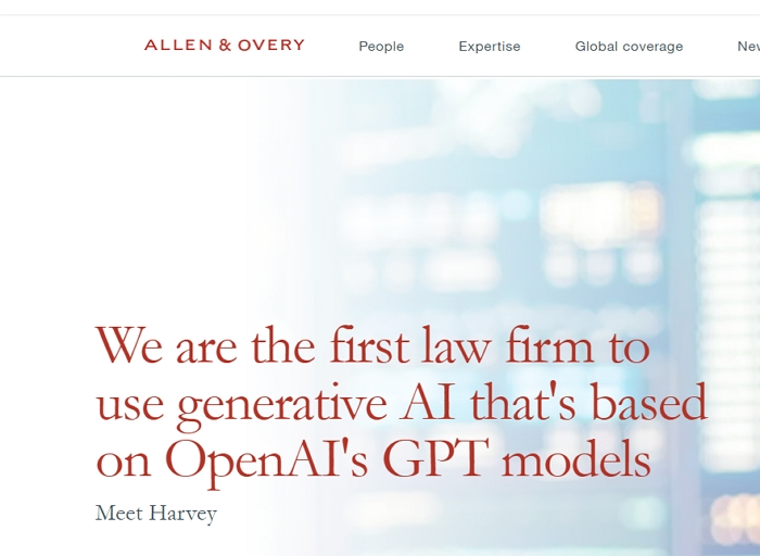 全球最大律師事務所宣佈，引入基於GPT生成的法律聊天機器人Harvey