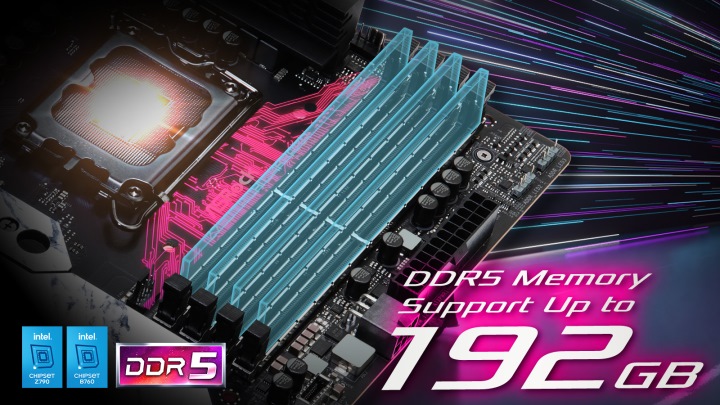 ASRock旗下載Intel 700、600系列晶片組的主機板，最高支援容量達192GB的記憶體。