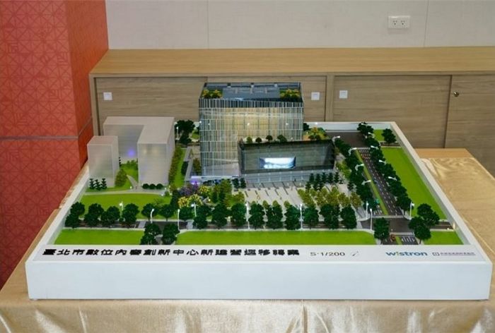 緯創將建置總樓地板面積約2.8萬坪黃金級綠建築及鑽石級智慧建築。來源：台北市