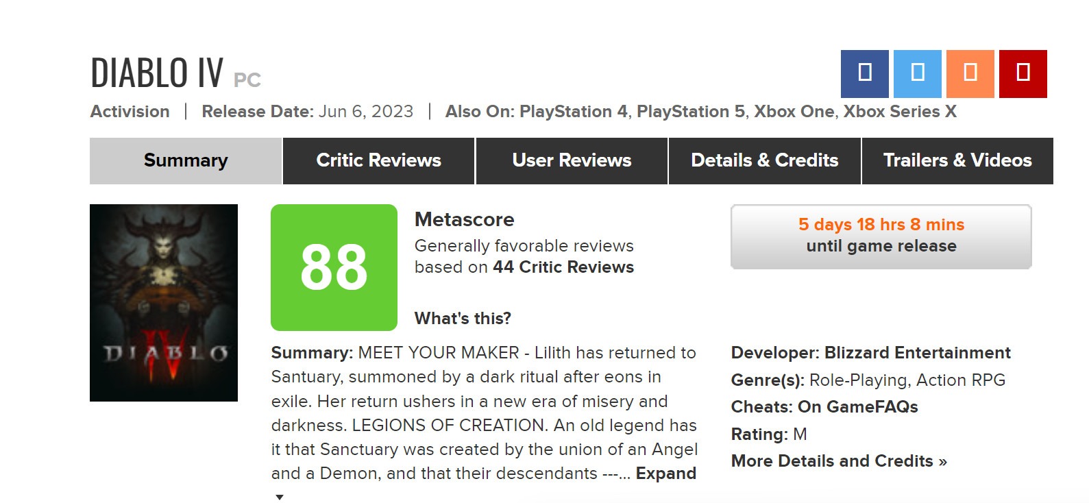《暗黑破壞神4》評分解禁，IGN 9 分超高評價：忘了10年前《暗黑破壞神 3 》的災難，暴雪真的到教訓了