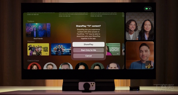 tvOS 17 加入 FaceTime 和視訊會功能和視訊會功能