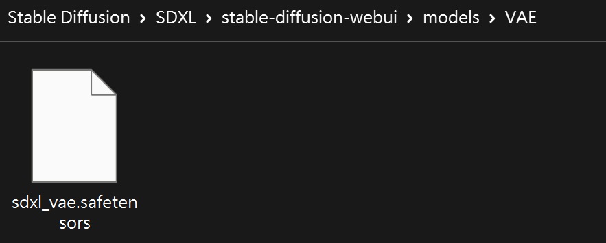 VAE則放在 <安裝路徑> stable-diffusion-webuimodelsVAE資料夾內。