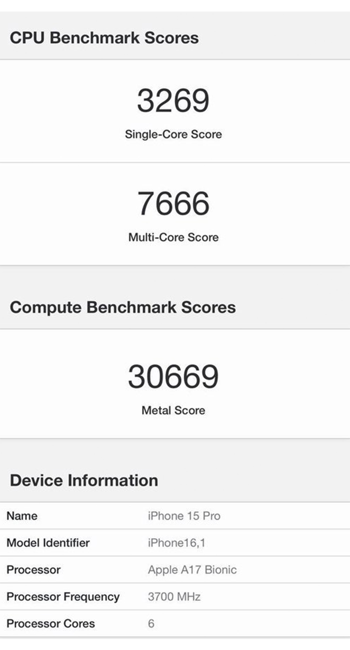 蘋果 A17 處理器跑分曝光：單核成績相較 A16 提升高達 31%