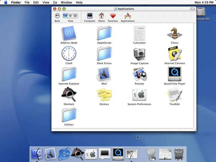Mac OS X 系統與 iMac 配合的海洋主題