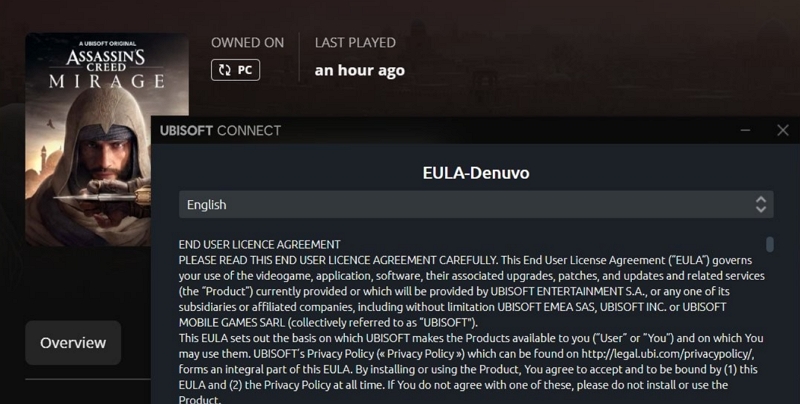 育碧《刺客教條：幻象》PC版首日更新除了修Bug外，還被發現偷偷加入了Denuvo「D加密」