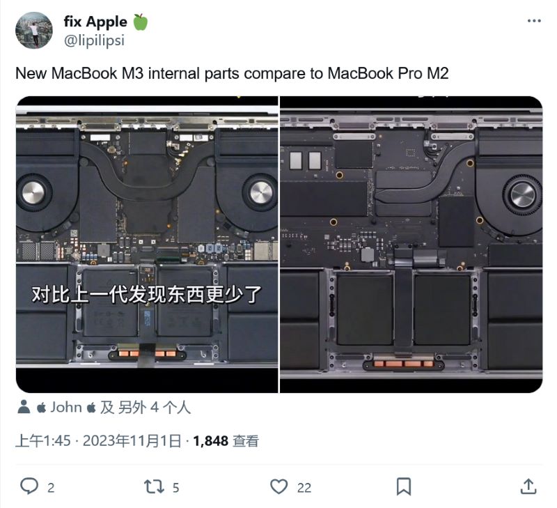 M3 MacBook Pro疑似只有一個散熱風扇，是為了降低成本偷工減料嗎？