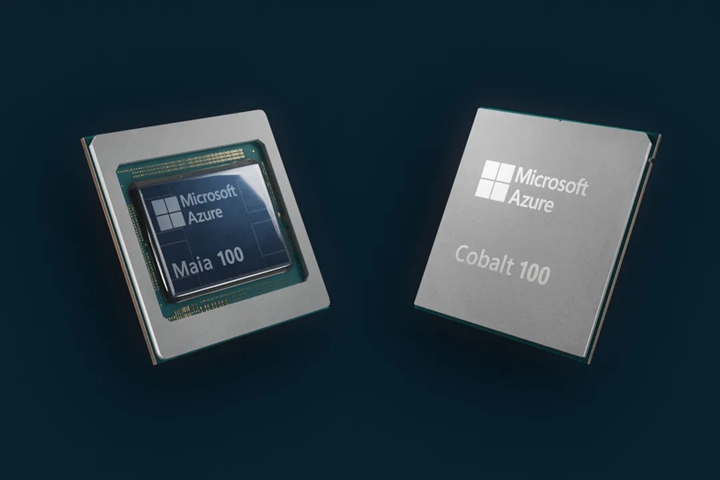 微軟為其雲端基礎施計的前兩個客製化晶片。 圖片來源：微軟