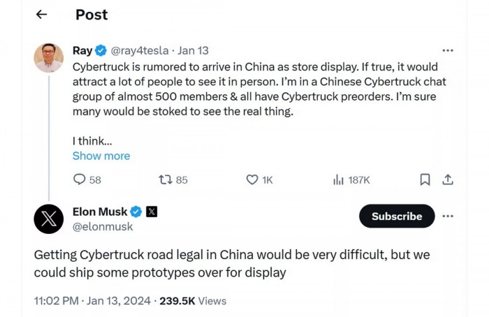 Tesla Cybertruck 在國與洲可能無法上路，馬斯克也發文承認「很難通過認」