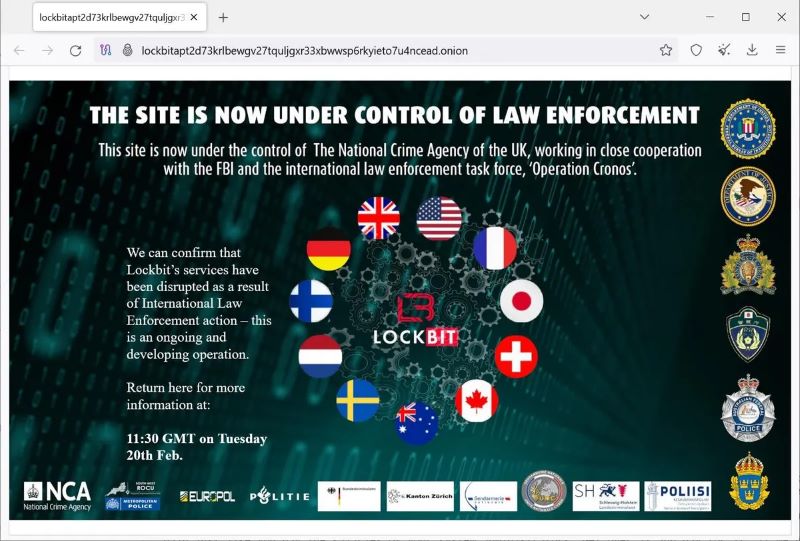 LockBit犯罪集團被全球方聯合攻陷。 圖／ BleepingComputer