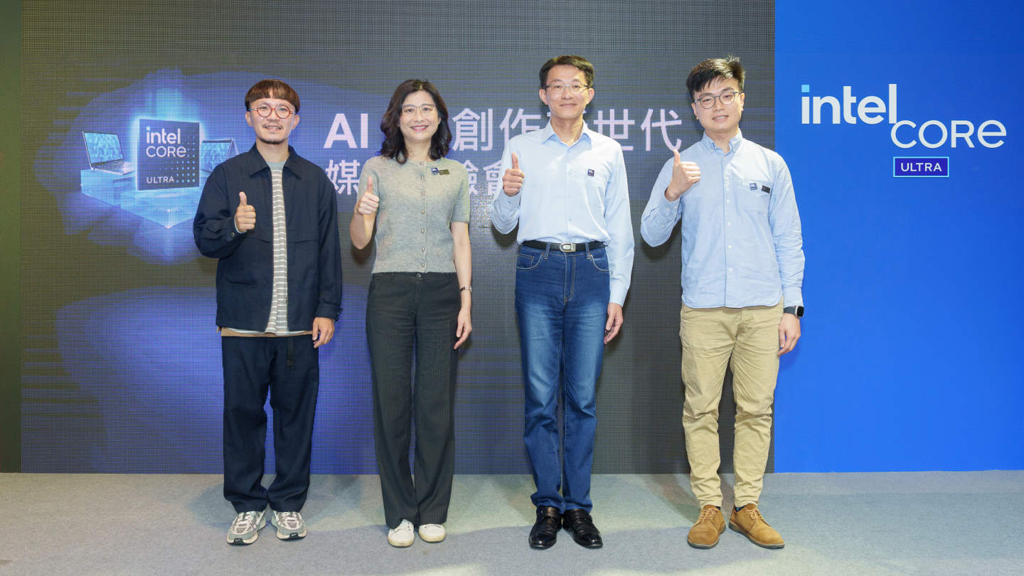 Intel副總裁暨台灣分公司總經理汪佳慧與攜手產生態系夥伴攜手合作，並推廣AI PC加速計畫。
