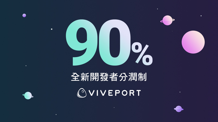 VIVEPORT 宣布 4 月起推出領先業界 90% 收益分潤率