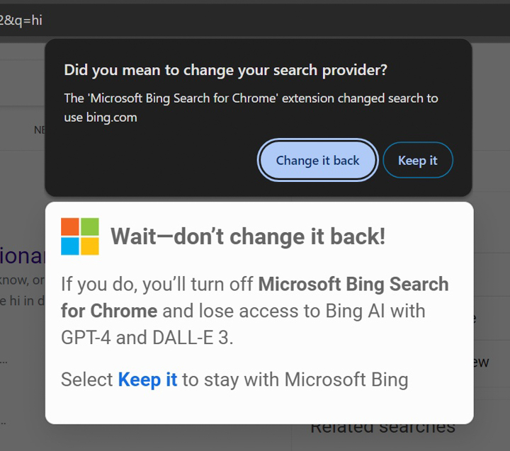 你用Chrome時也看到這個Bing的彈出視窗嗎？這不是微軟買了網路廣告，而是Windows主動推送給你的