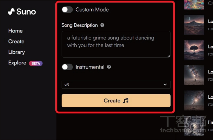 作曲神器 SUNO AI 完整攻略：生成指定曲風配樂、一鍵歌詞創作、中文配唱都很可以