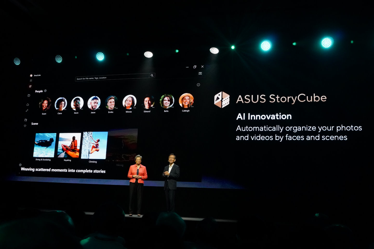 Asus則是介紹StoryCube智慧型相簿，可以在背景自動整理照片、註記標籤。