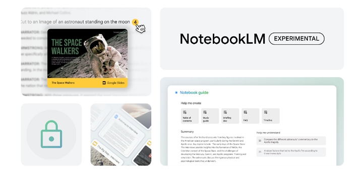 Google 推出AI 記事本 NotebookLM：升級 Gemini 1.5 Pro、更高效率的整理各種圖文記