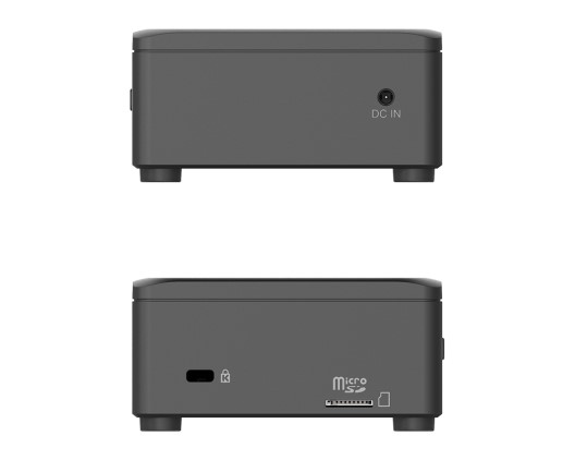 機身側面有microSD讀卡機與Kensington鎖孔。