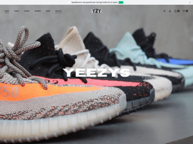 圖二：仿冒愛迪達（adidas）官網的釣魚網站 adidasyeezys[.]it