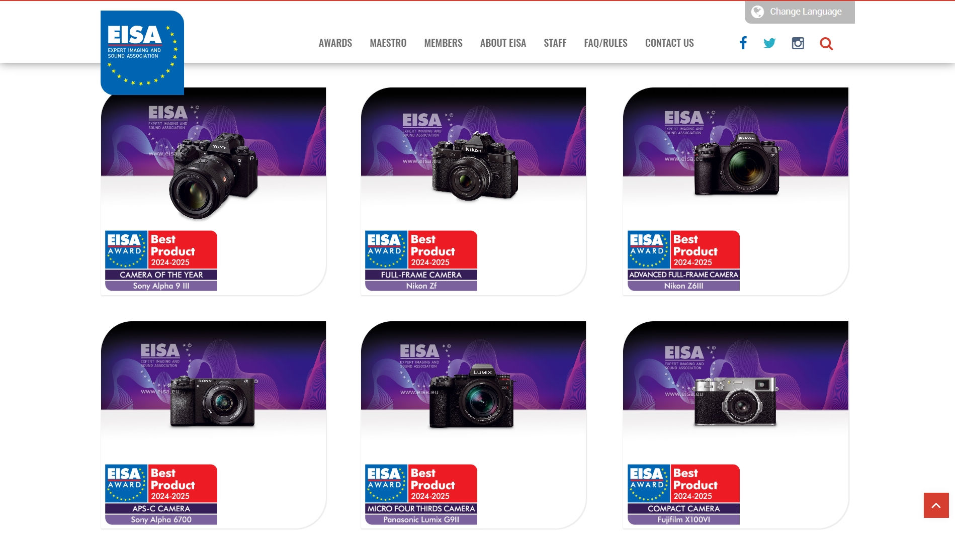 EISA AWARDS 2023-2024最佳攝影器材得獎名單公布！Sony A9III獲得年度相機殊榮