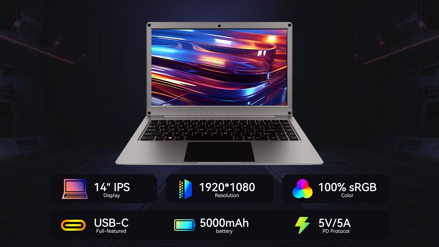 Crowview Note的外型有如14吋筆記型電腦。