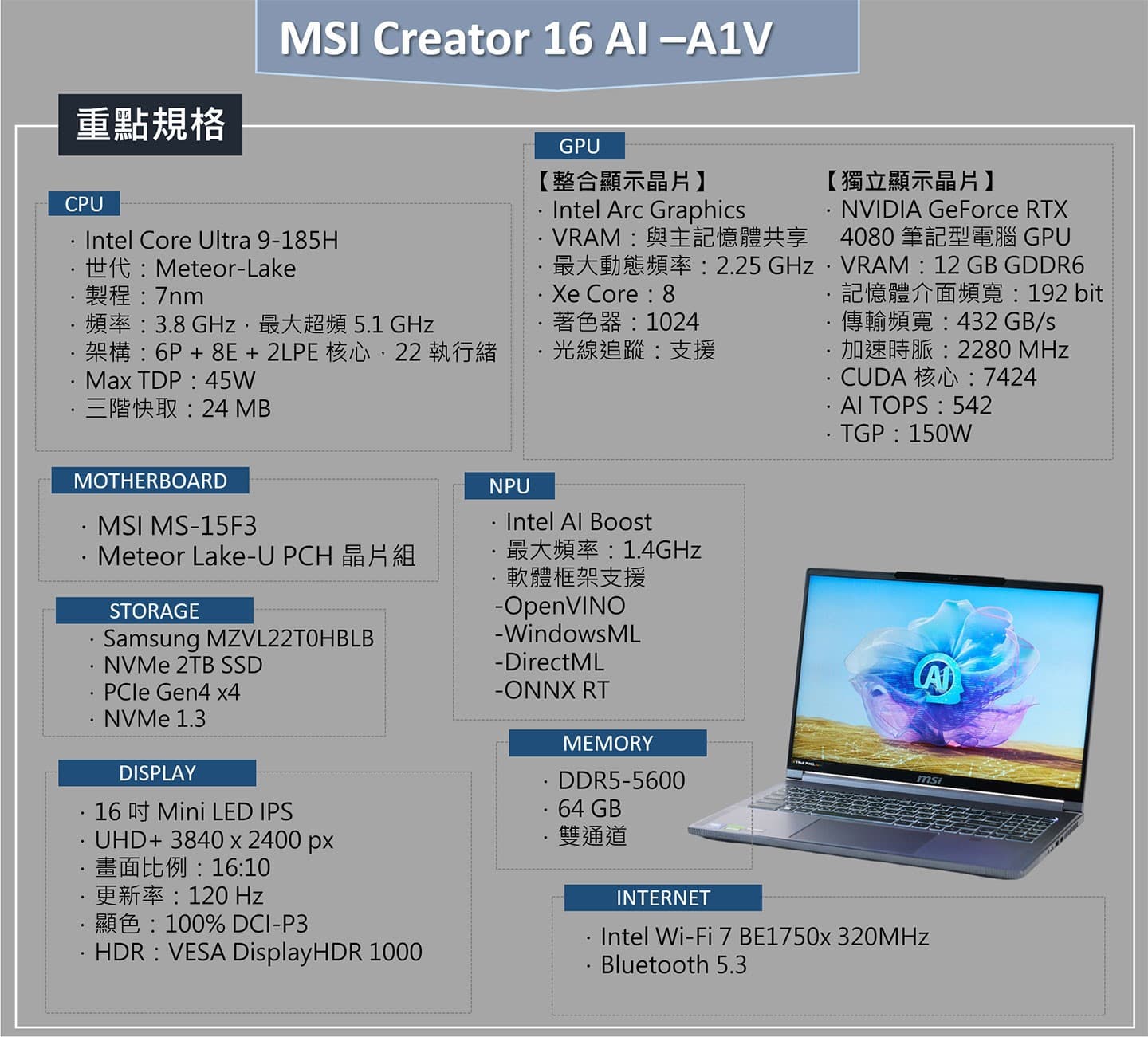 MSI Creator 16 AI Studio 評測：以最新 AI 處理器驅動的高效美型創作者利器！