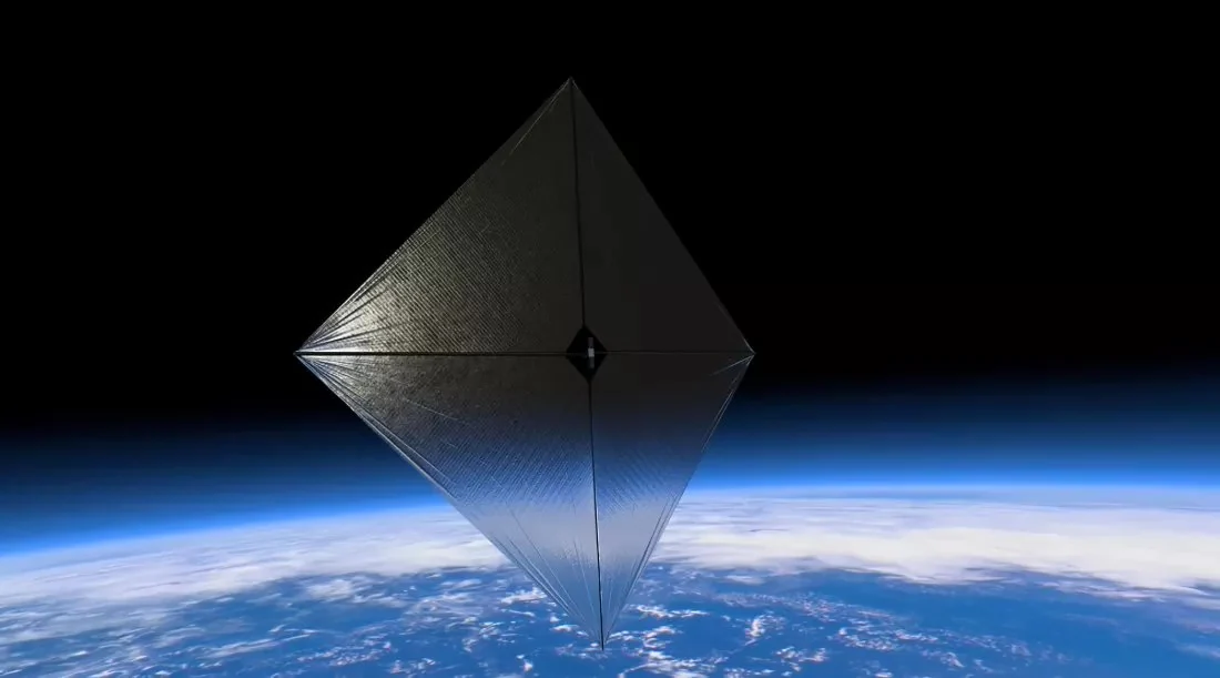 NASA 太陽帆系統順利在軌道上展開帆翼展，可實現太空船無燃料太空飛行
