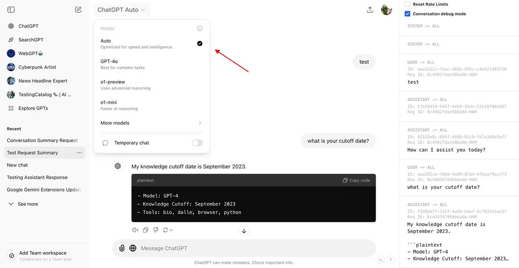 OpenAI ChatGPT 新增自動模式，基於提示詞複雜度靈活選擇合適 AI 模型