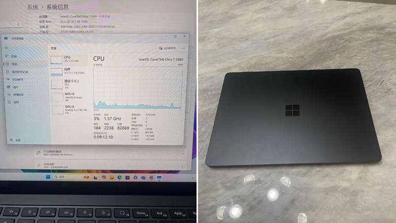 疑似Surface Laptop 8原型機在中國二手網站開賣，搭載英特爾 Lunar Lake 處理器