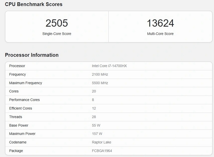 Intel Core Ultra 5 225H CPU 在 Geekbench現身，跑分表現優於 i5-14500HX