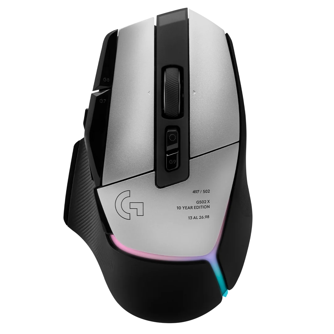 Logitech 推出 G502 X PLUS 鋁合金電競滑鼠，紀念首款 G502 滑鼠問世 10 週年，全球限量 502 隻