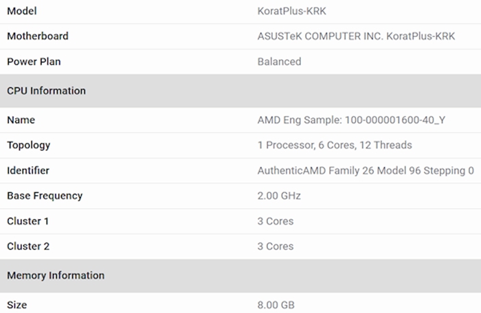 AMD下代主流Krackan Point CPU首次現身，3個Zen5＋3個Zen5c怪異6核心組合