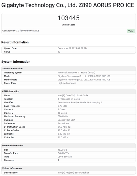 Intel Arc B580性能提前曝光，跑分超越RTX 4060和RX 7600 XT