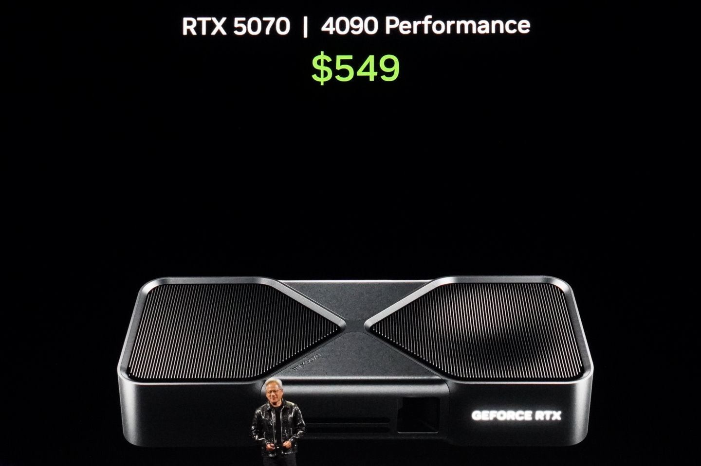 GeForce RTX 5070定價為美金549元,但可提供等同於GeForce RTX 4090的效能(後者售時定價為美金1,599元)。